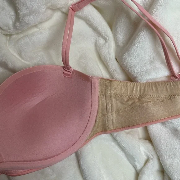 Victoria’s Secret Very Sexy Strapless Pink Crystal Embellished Bra - Picture 7 of 10